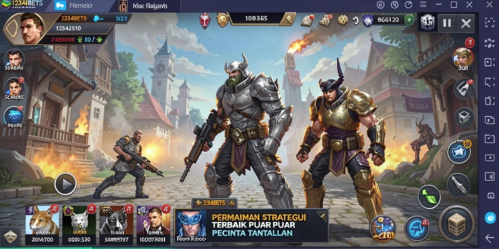 Tampilan gameplay mendebarkan dari 1234BETS yang menunjukkan strategi intens.
