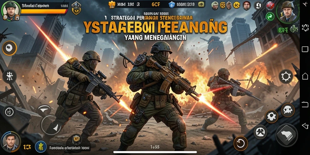 Tampilan gameplay menegangkan di 6CF dengan strategi perang yang intens.