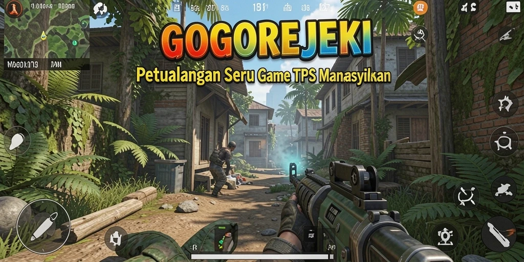 Screenshot utama GOGOREJEKI menampilkan aksi seru dalam gameplay TPS.