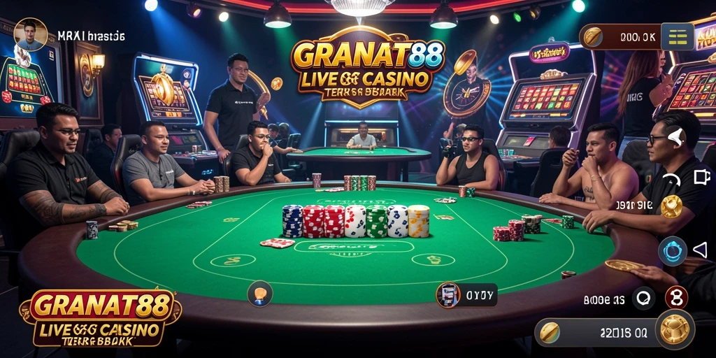 Tampilan gameplay Live Casino yang mendebarkan di GRANAT88.