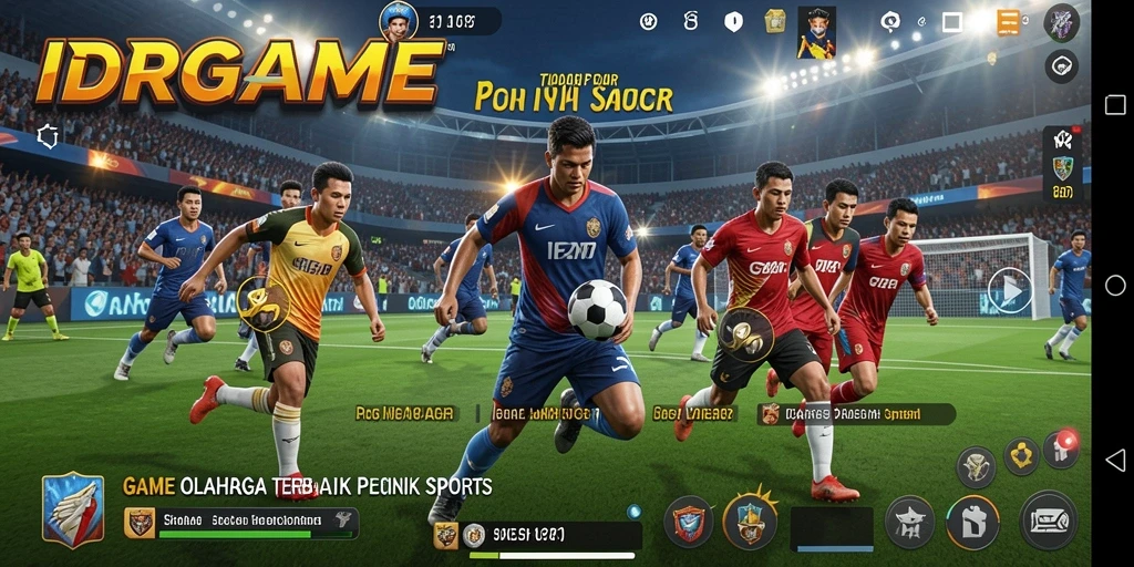 Screenshot gameplay IDRGAME menunjukkan aksi seru olahraga.