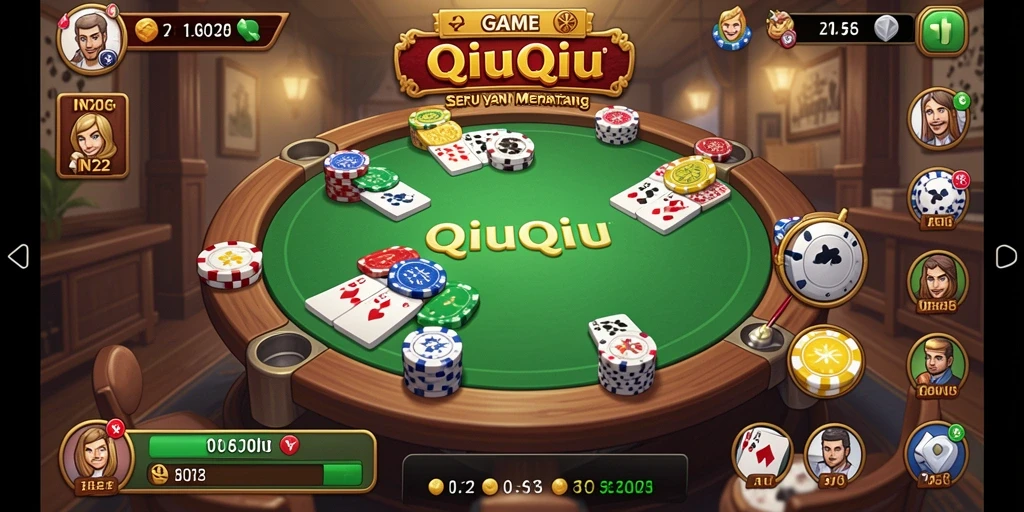 Menampilkan gameplay seru dari IN22 dalam permainan QiuQiu.