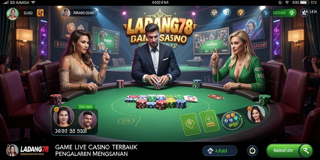 Screenshot dari gameplay Live Casino yang memukau di LADANG78.