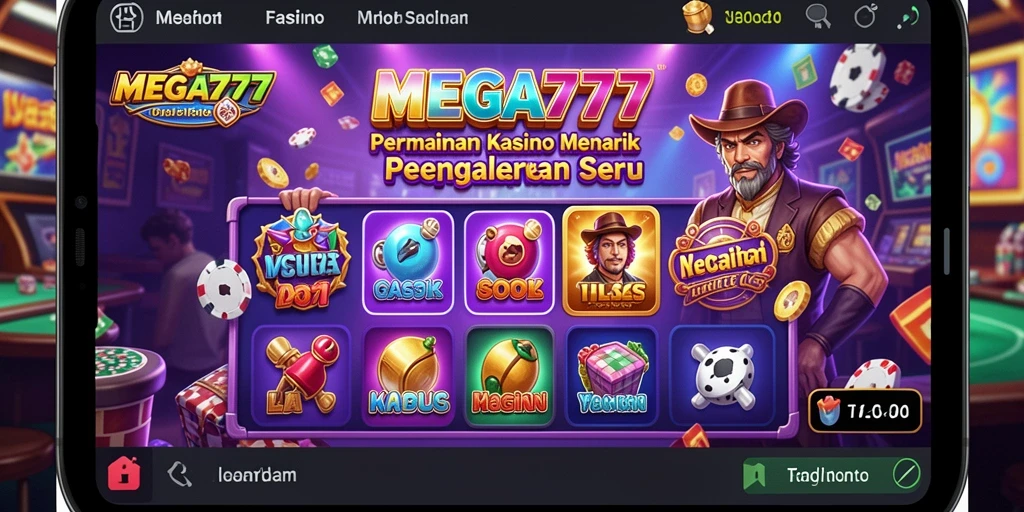 Screenshot gameplay MEGA777 yang menampilkan aksi seru di kasino.