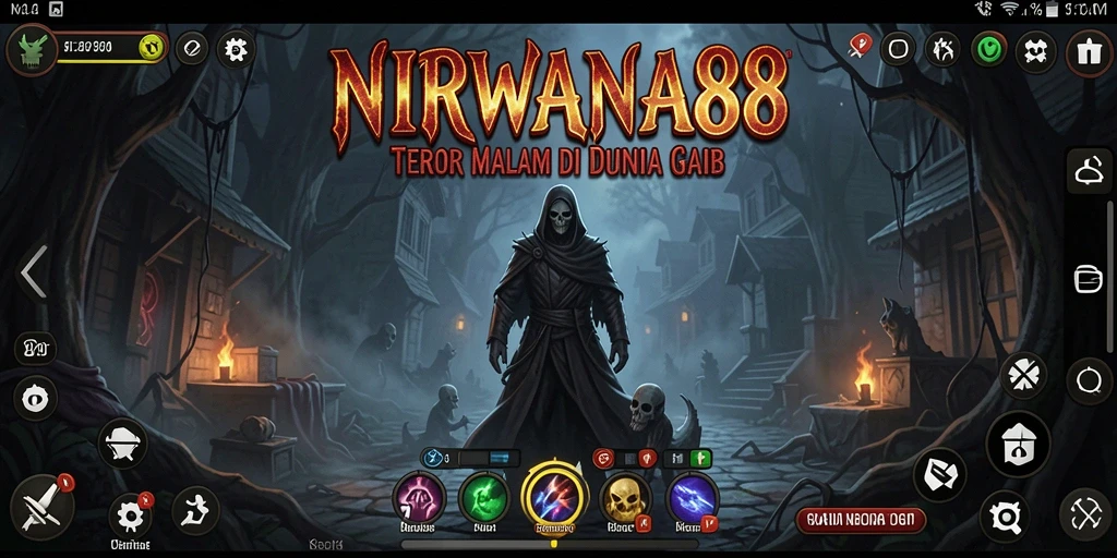 Screenshot gameplay NIRWANA88 menampilkan suasana gelap dan mencekam.