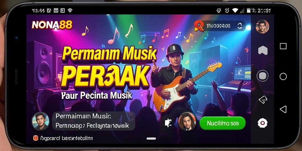Tampilan gameplay NONA88 yang seru dan interaktif dalam bermain musik.