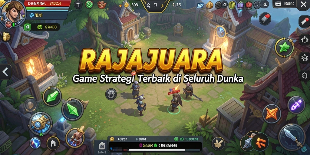Tampilan gameplay RAJAJUARA dengan pertarungan strategi yang mendebarkan.