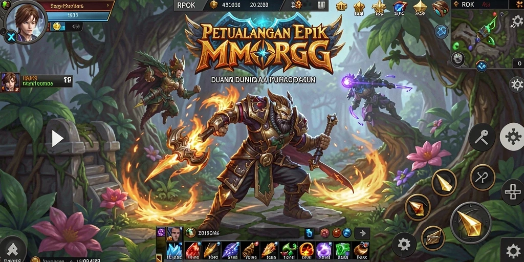 Tampilan gameplay RPOK yang menakjubkan dalam dunia MMORPG.