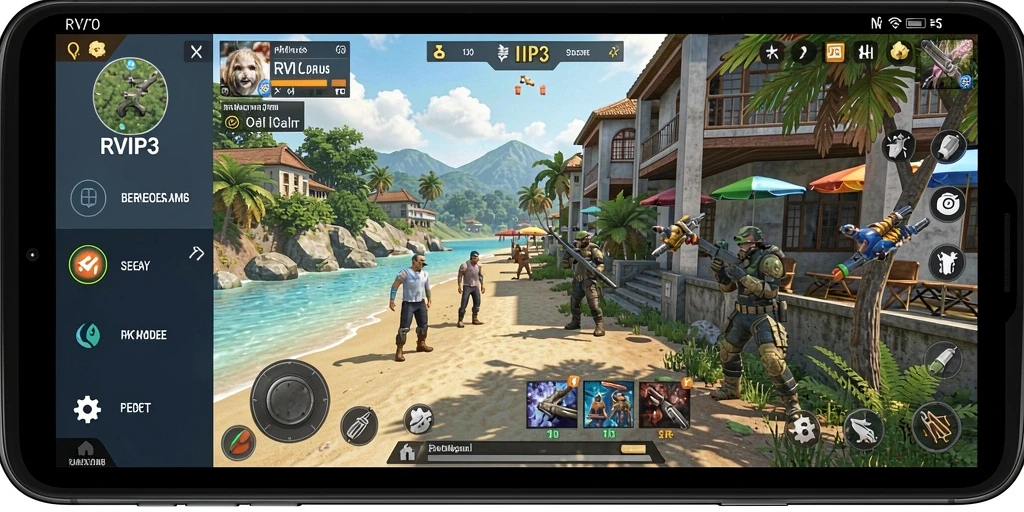 Screenshot utama RVIP3 menunjukkan gameplay seru dan interaktif.