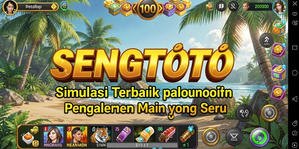 Tangkapan layar utama SENGTOTO menampilkan gameplay simulasi yang menarik.