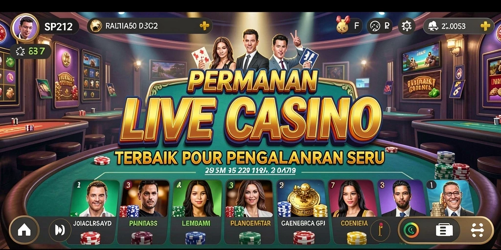 Tampilan menawan dari gameplay Live Casino SP212 dengan dealer profesional.