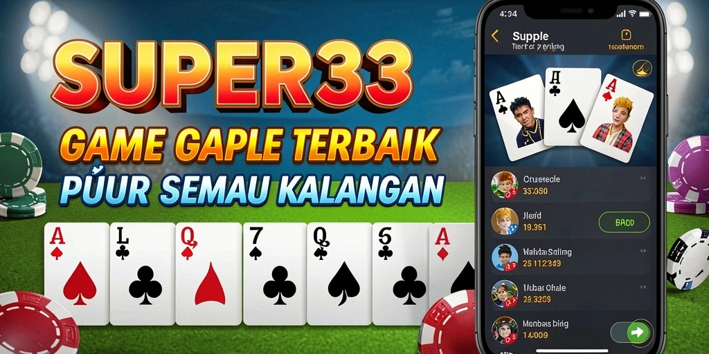 Tampilan gameplay Gaple yang menarik di SUPER33.