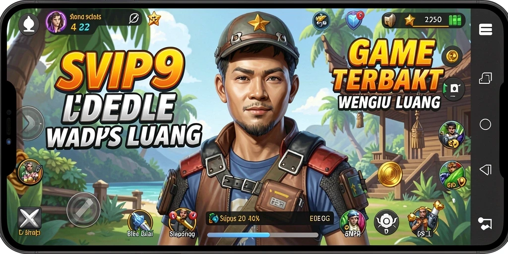Tampilan gameplay SVIP9 yang menarik dan penuh warna dari genre Idle.