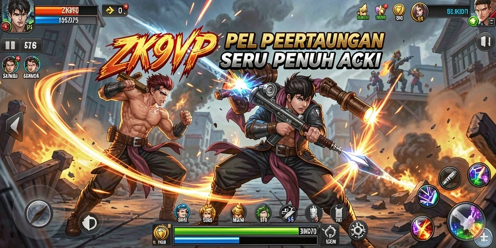 Gameplay seru dalam pertarungan ZK9VIP.